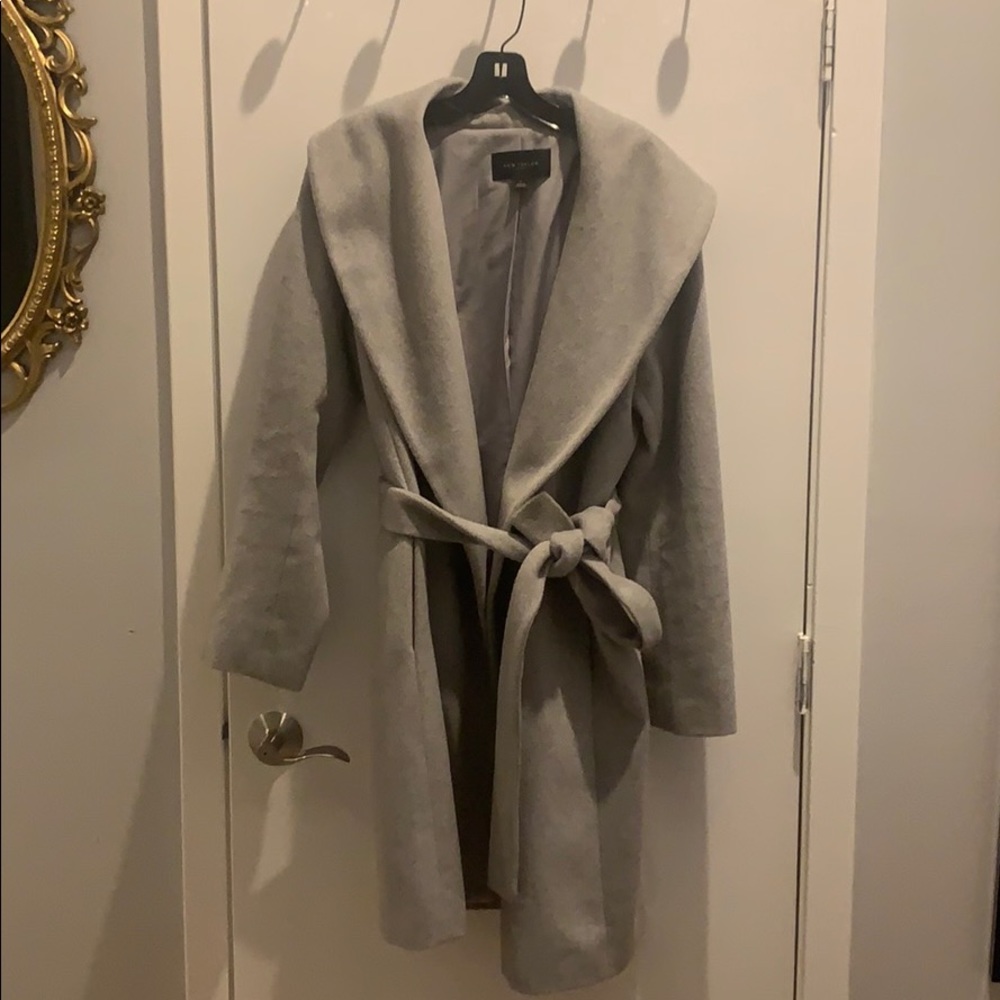 COPY - Ann Taylor Gray wool wrap coat